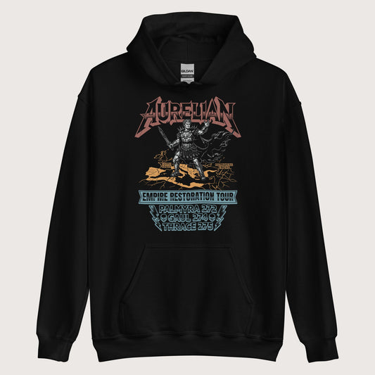 Black Aurelian Empire Restoration Tour Hoodie - history buff gift by HistoHead