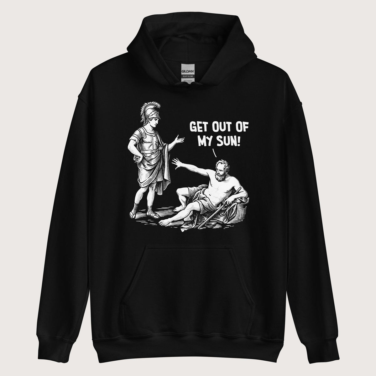 Black Diogenes: Get Out of My Sun Hoodie - history buff gift by HistoHead
