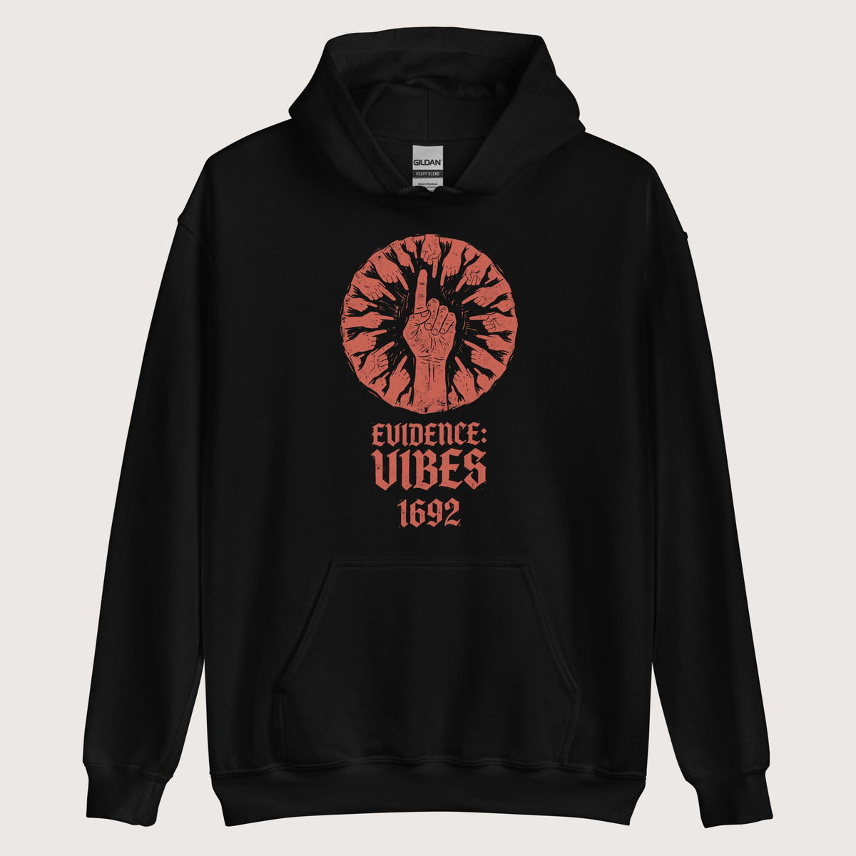 Black 1692 Salem Witch Trials Evidence Hoodie - history buff gift by HistoHead