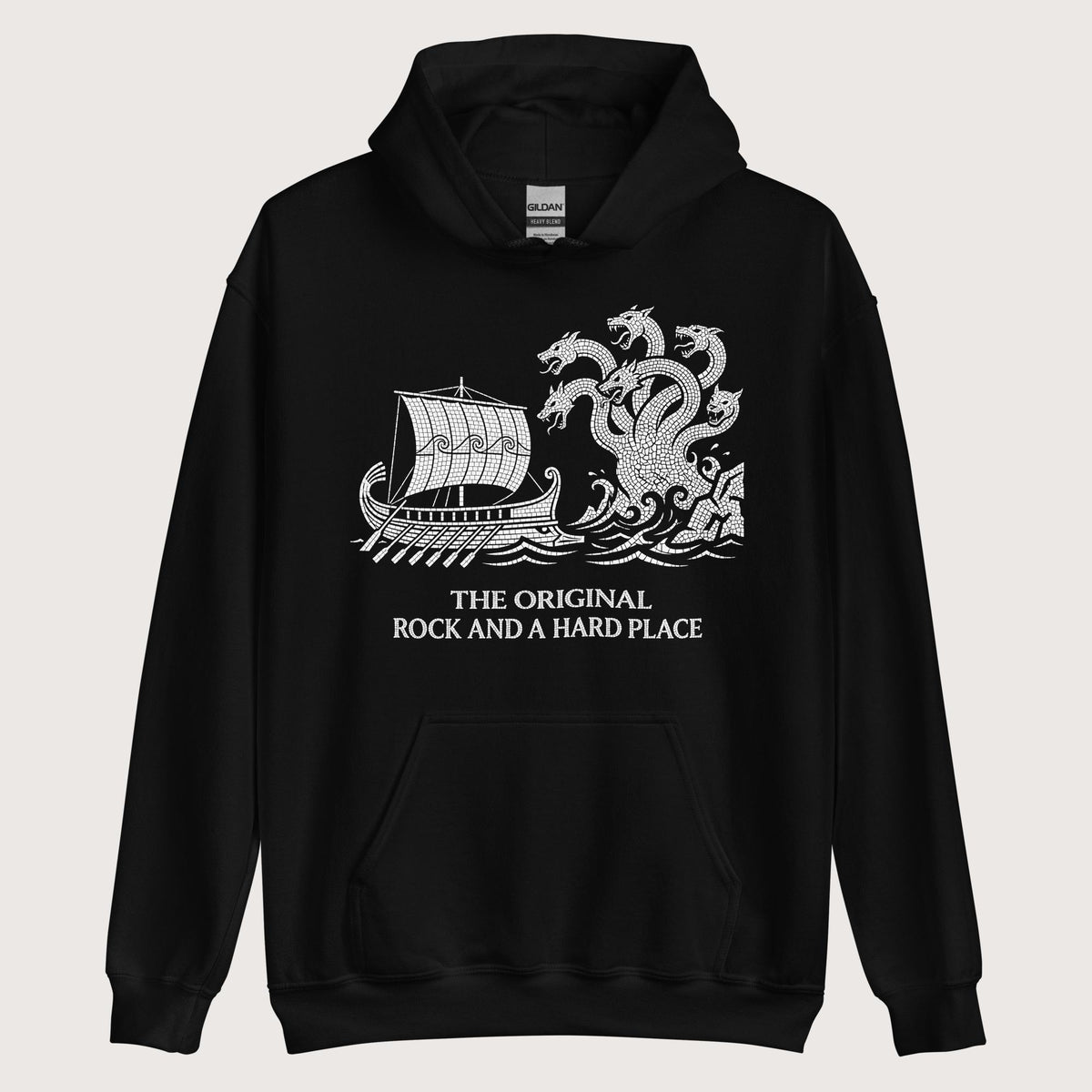 Black Odyssey Rock and a Hard Place Hoodie - history buff gift by HistoHead