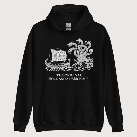 Black Odyssey Rock and a Hard Place Hoodie - history buff gift by HistoHead