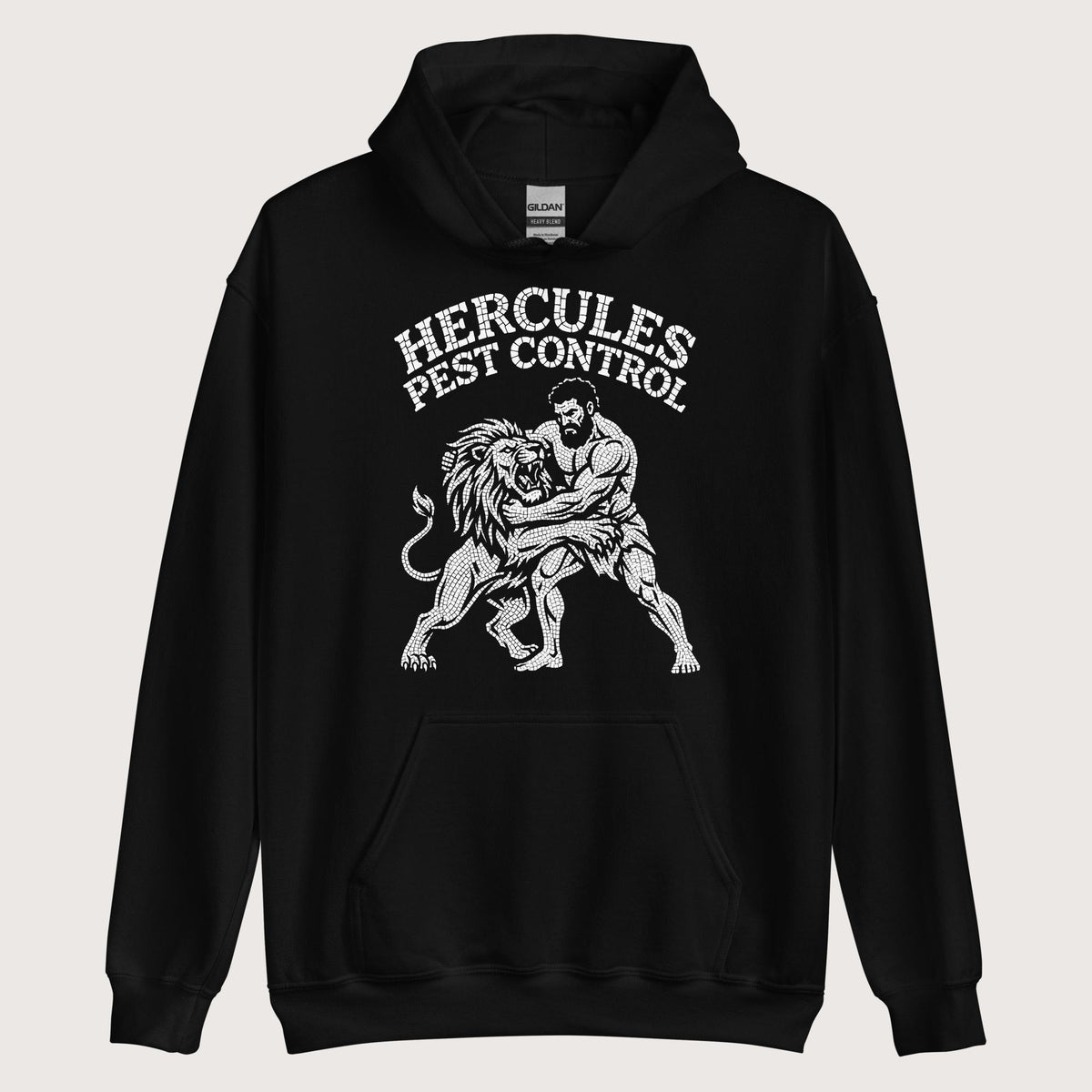 Black Hercules Pest Control Hoodie - history buff gift by HistoHead