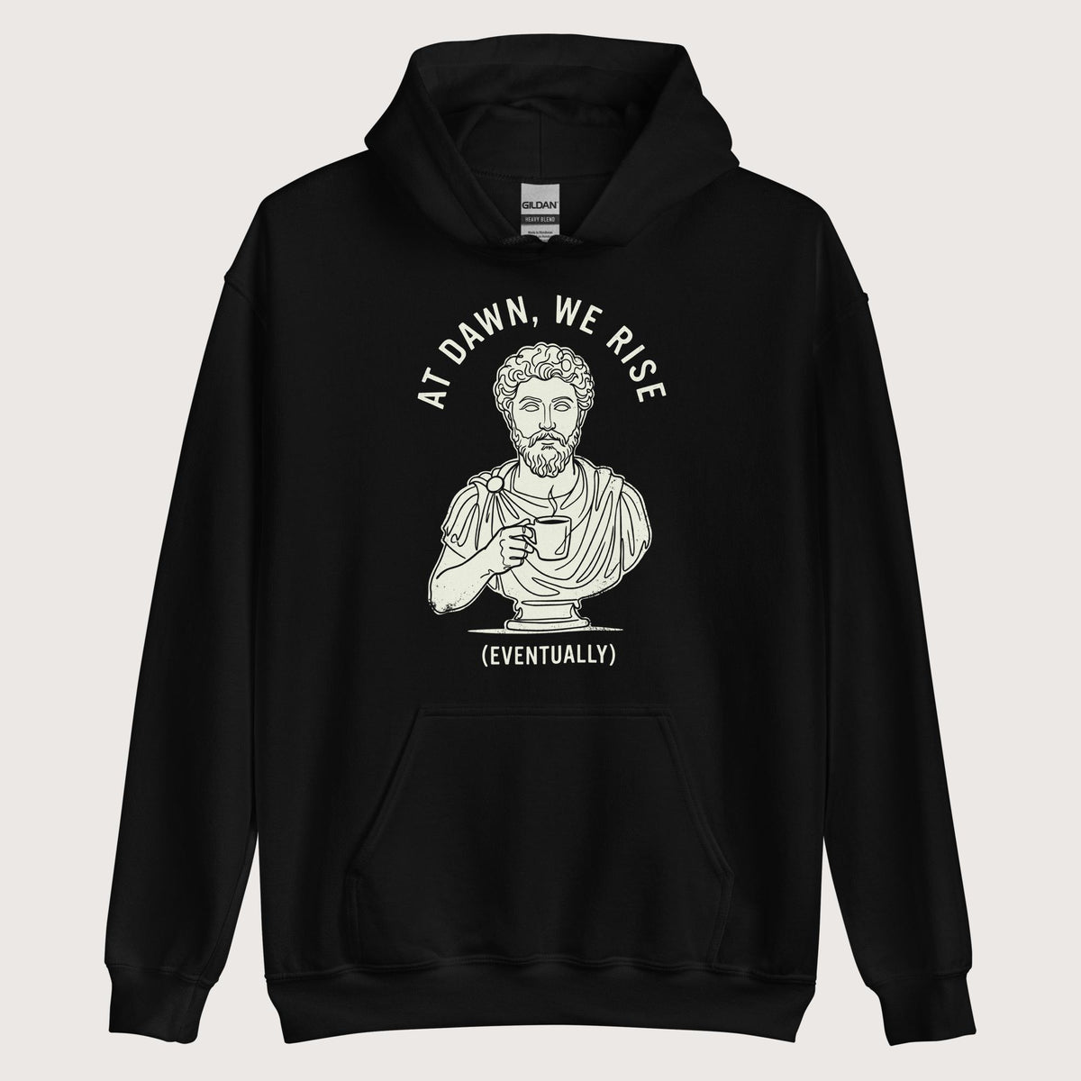 Black At Dawn We Rise Hoodie - history buff gift by HistoHead