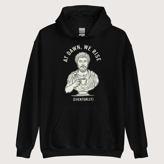 Black At Dawn We Rise Hoodie - history buff gift by HistoHead