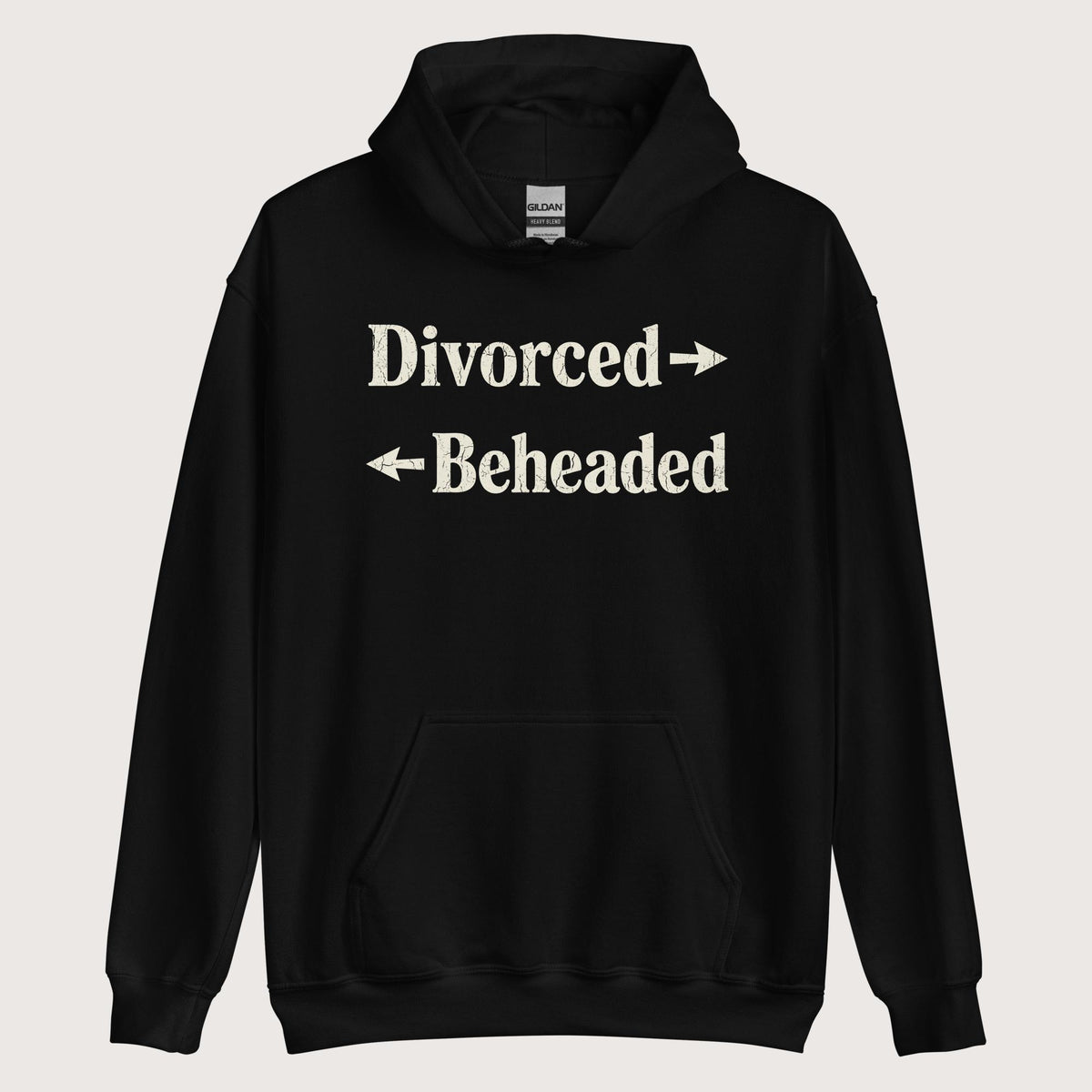 Black Divorced and Beheaded Hoodie - history buff gift by HistoHead