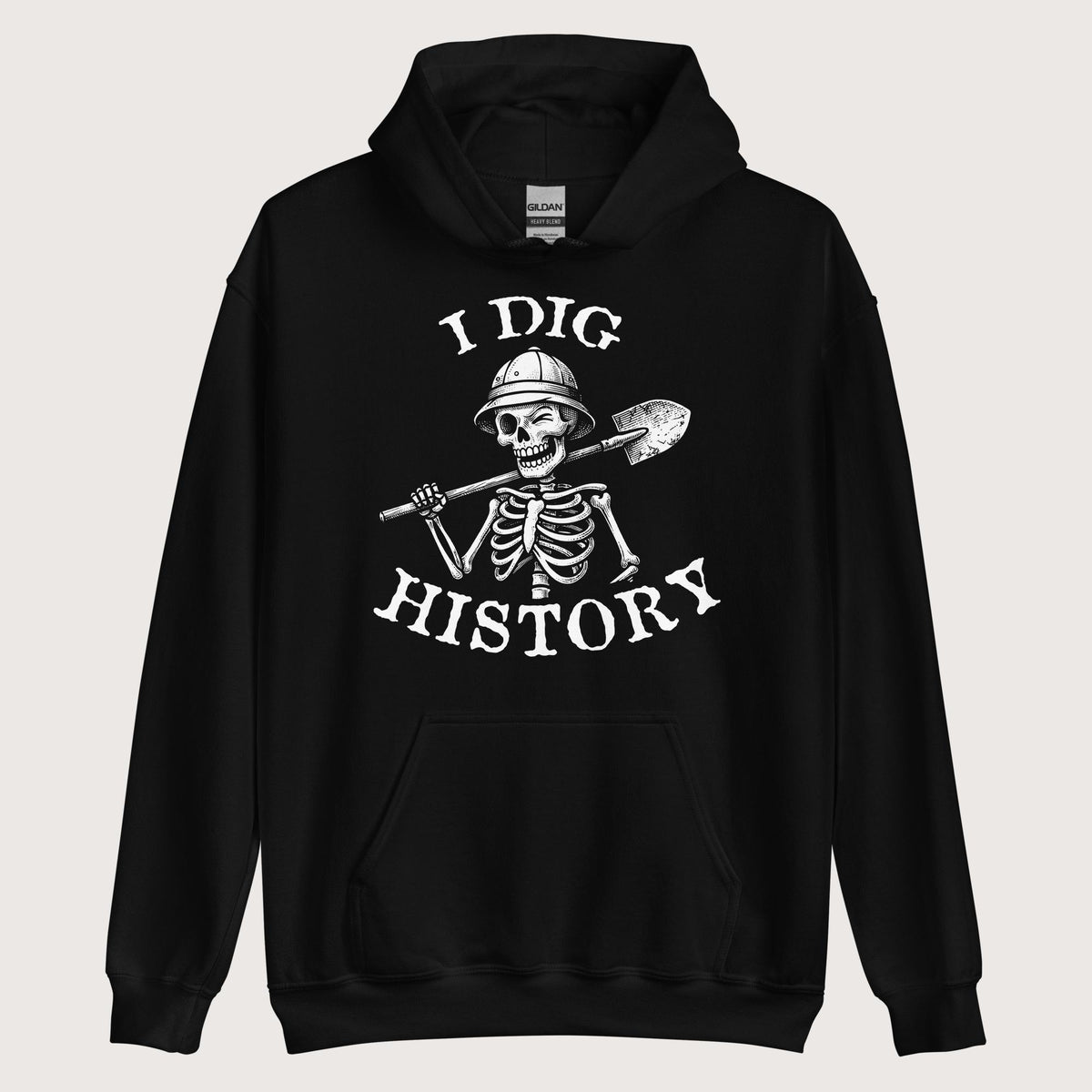 Black I Dig History Hoodie - history buff gift by HistoHead