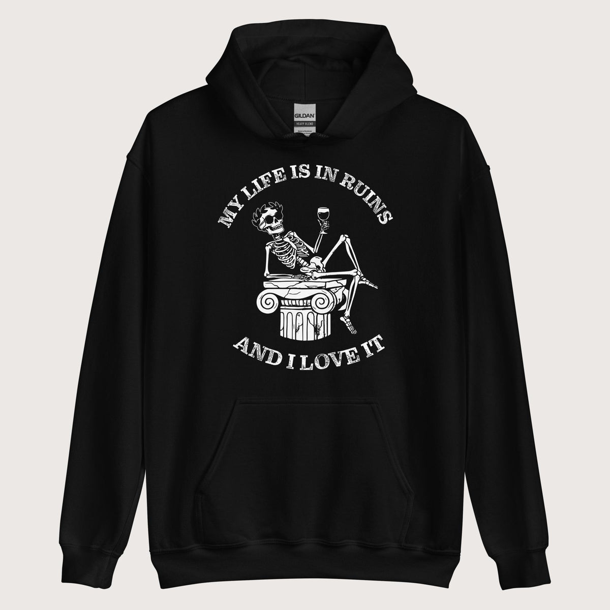 Black My Life is in Ruins Hoodie - history buff gift by HistoHead