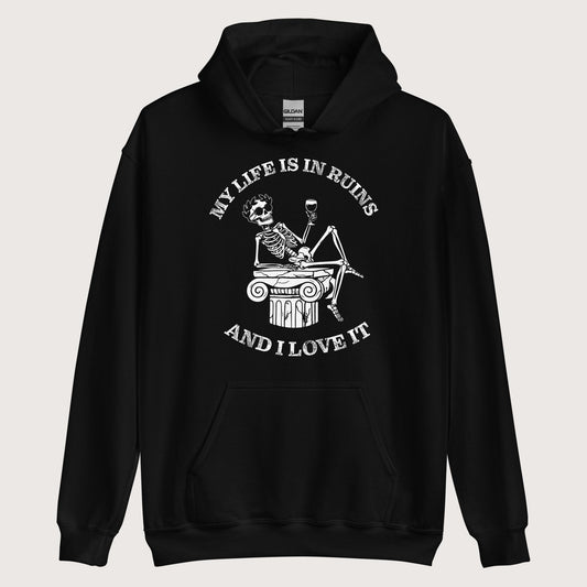 Black My Life is in Ruins Hoodie - history buff gift by HistoHead