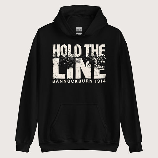 Black Hold The Line Bannockburn 1314 Hoodie - history buff gift by HistoHead