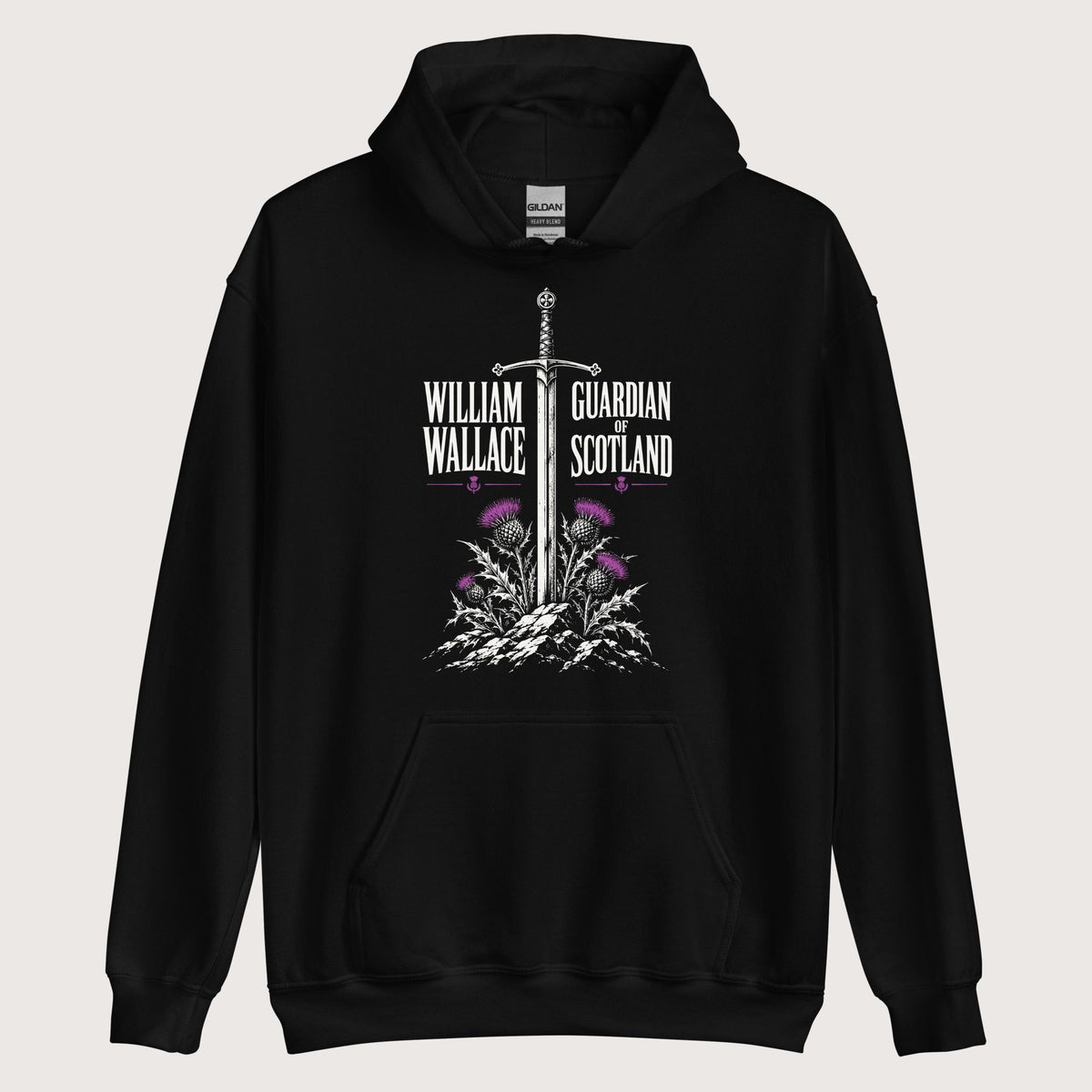 Black William Wallace Hoodie - history buff gift by HistoHead