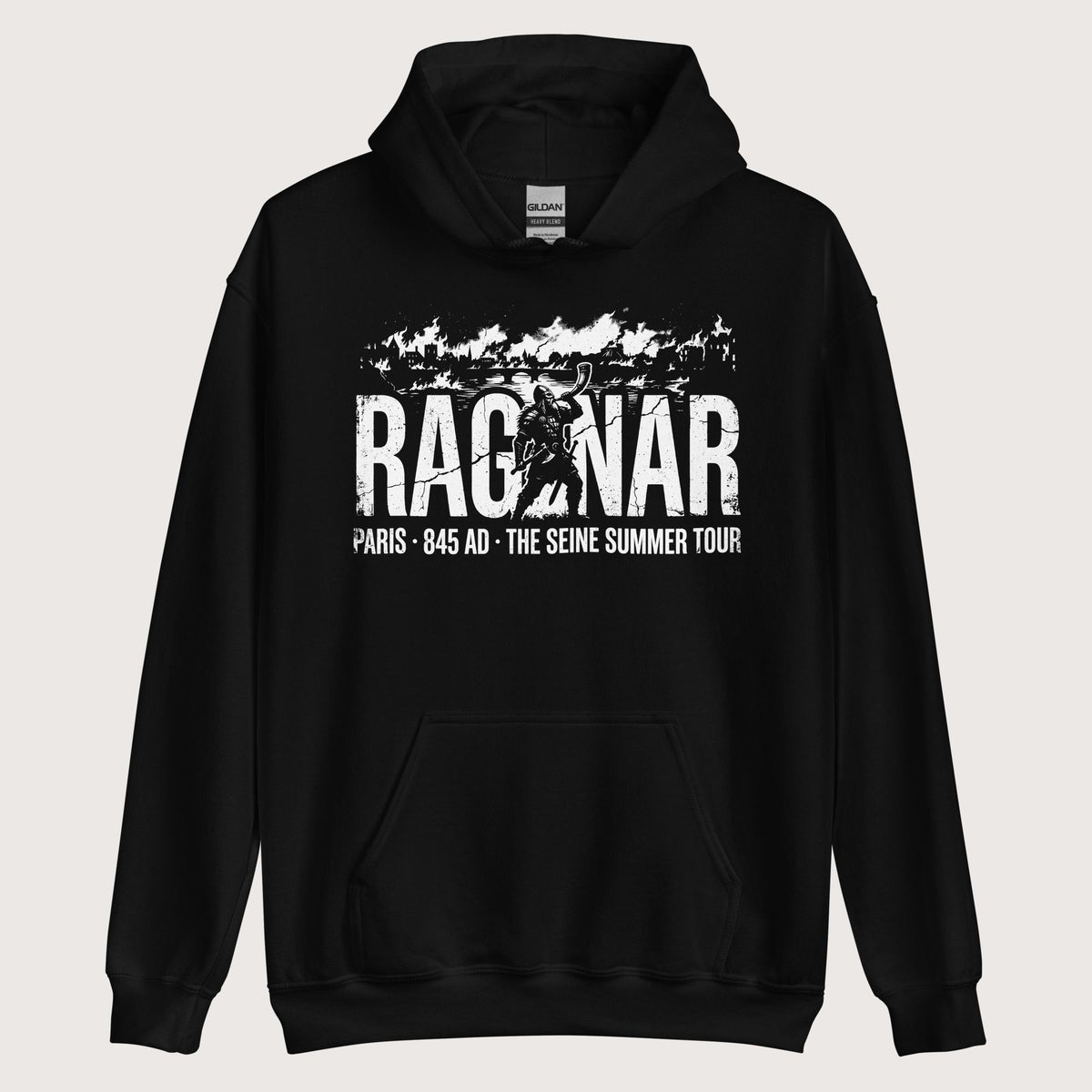 Black Ragnar The Seine Summer Tour Hoodie - history buff gift by HistoHead