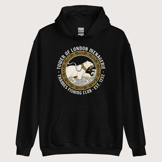 Black Tower Of London Menagerie Thames Fishing Club Hoodie - history buff gift by HistoHead