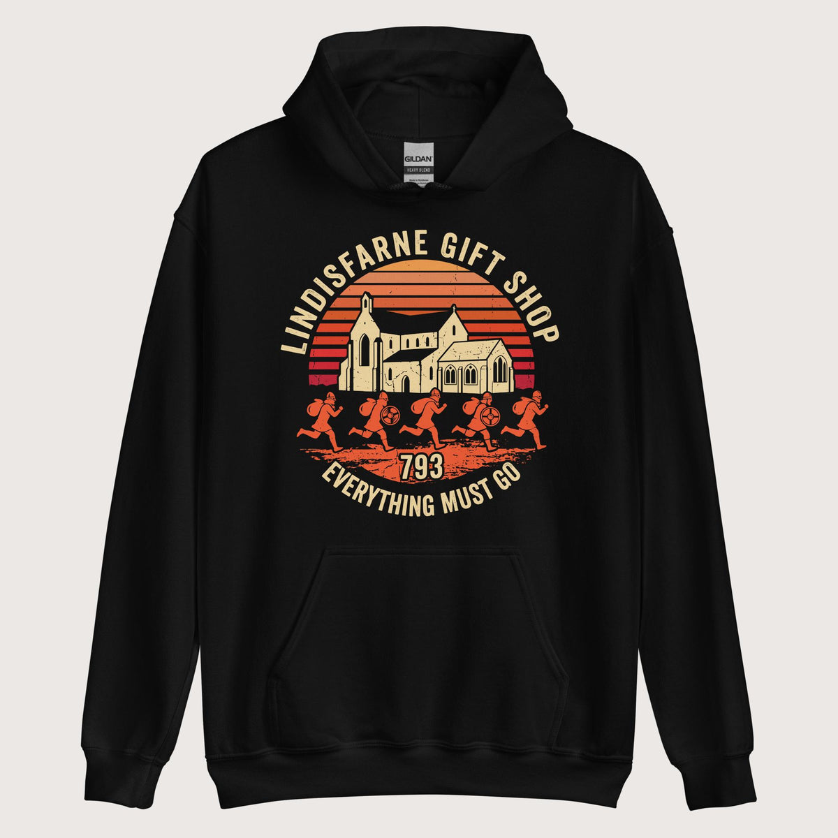 Black Lindisfarne Gift Shop 793 Hoodie - history buff gift by HistoHead