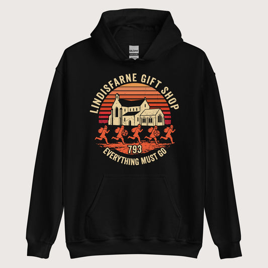 Black Lindisfarne Gift Shop 793 Hoodie - history buff gift by HistoHead