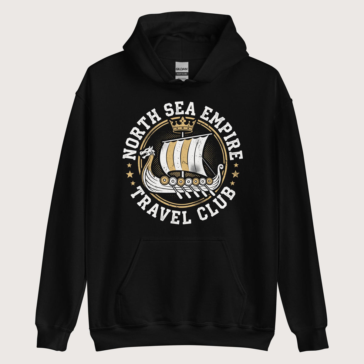 Black North Sea Empire Travel Club Hoodie - history buff gift by HistoHead