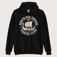 Black North Sea Empire Travel Club Hoodie - history buff gift by HistoHead