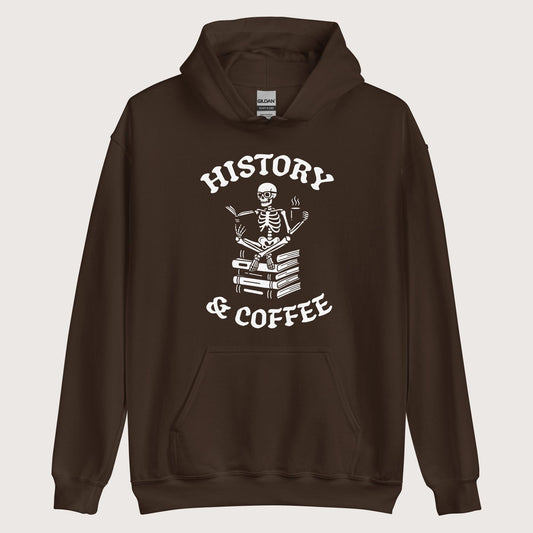 Dark Chocolate History & Coffee Hoodie - history buff gift by HistoHead