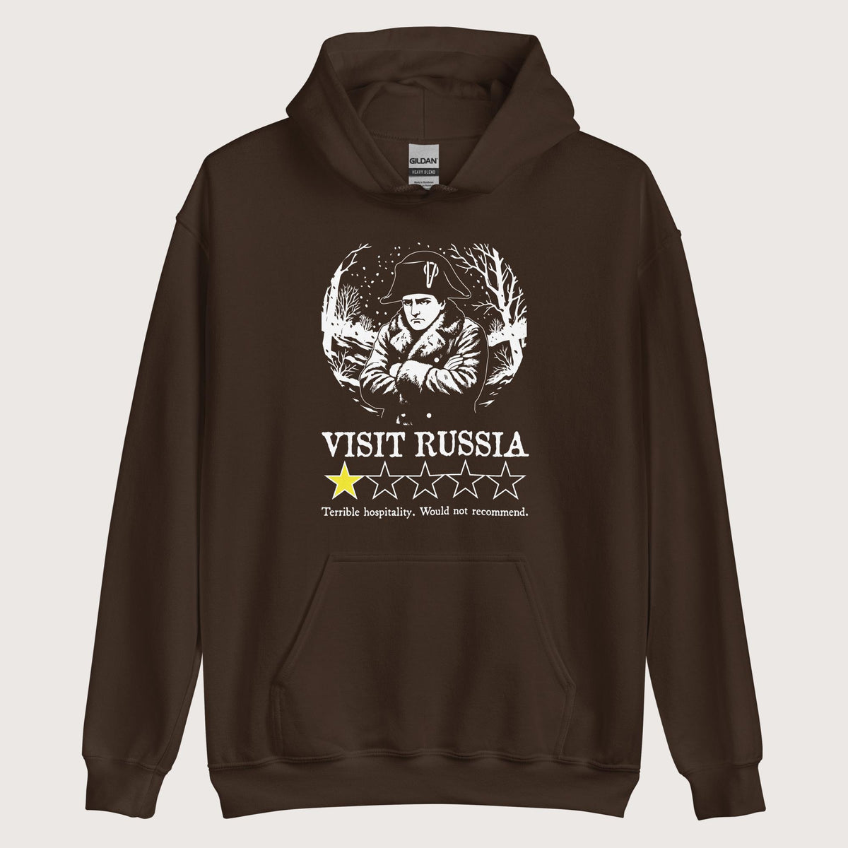 Dark Chocolate Napoleon Visit Russia Review Hoodie - history buff gift by HistoHead