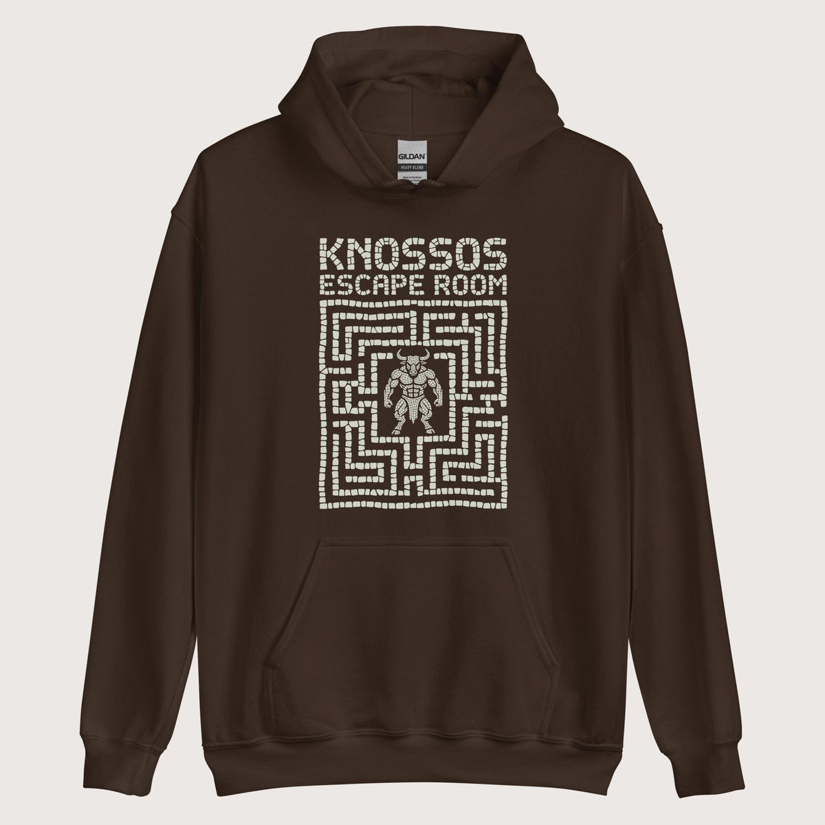 Dark Chocolate Knossos Escape Room Hoodie - history buff gift by HistoHead