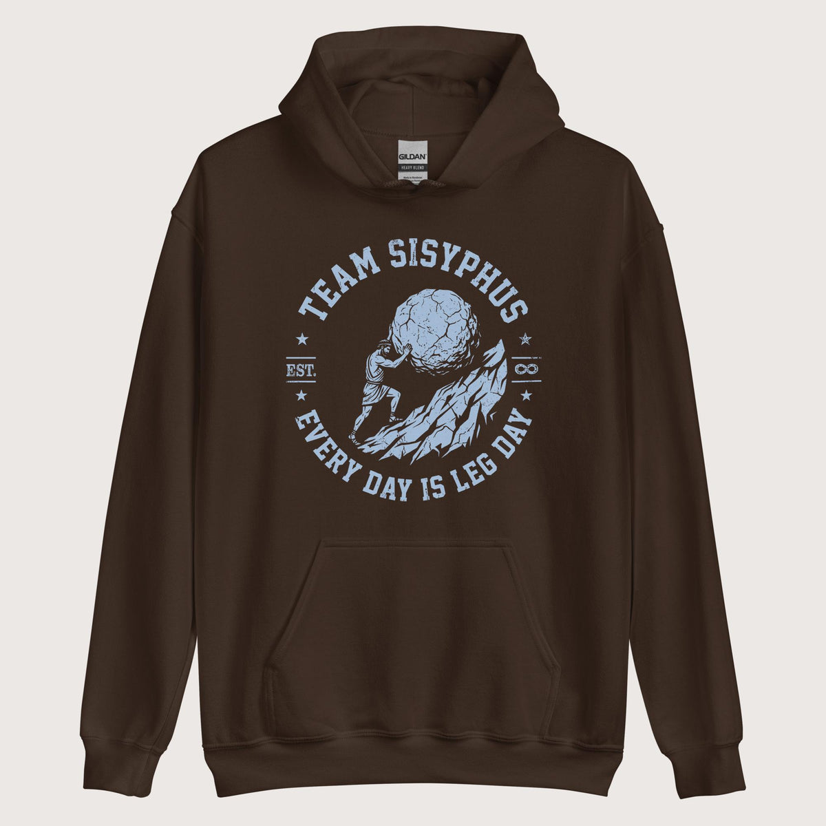 Dark Chocolate Team Sisyphus Hoodie - history buff gift by HistoHead