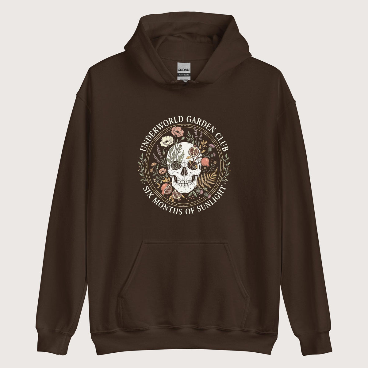 Dark Chocolate Persephone Underworld Garden Club Hoodie - history buff gift by HistoHead