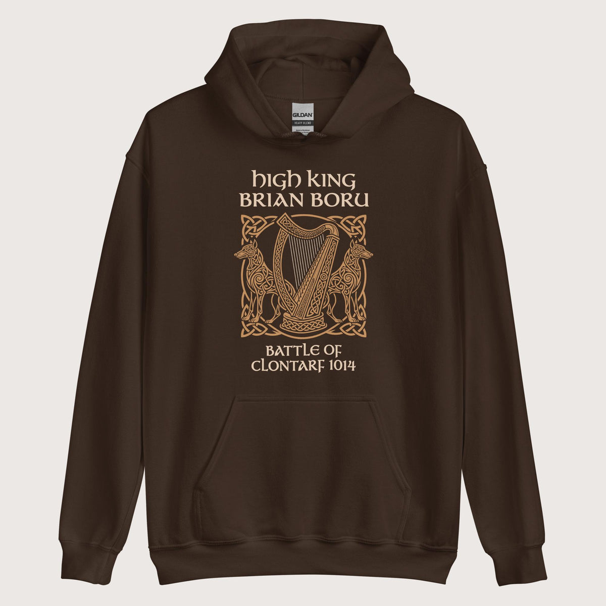 Dark Chocolate Brian Boru Hoodie - history buff gift by HistoHead