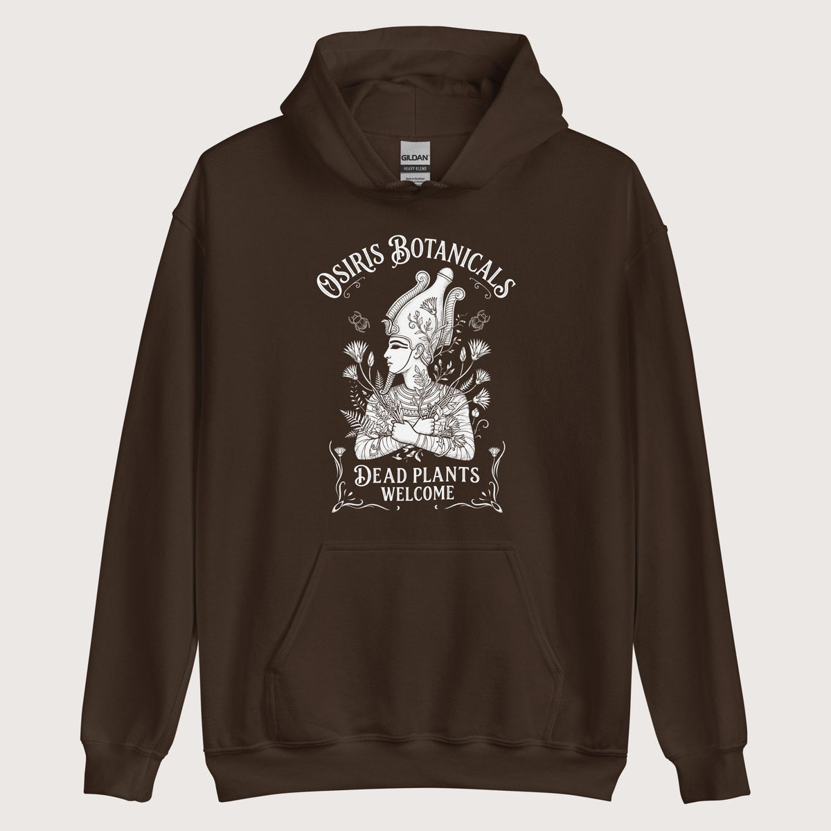 Dark Chocolate Osiris Botanicals Hoodie - history buff gift by HistoHead
