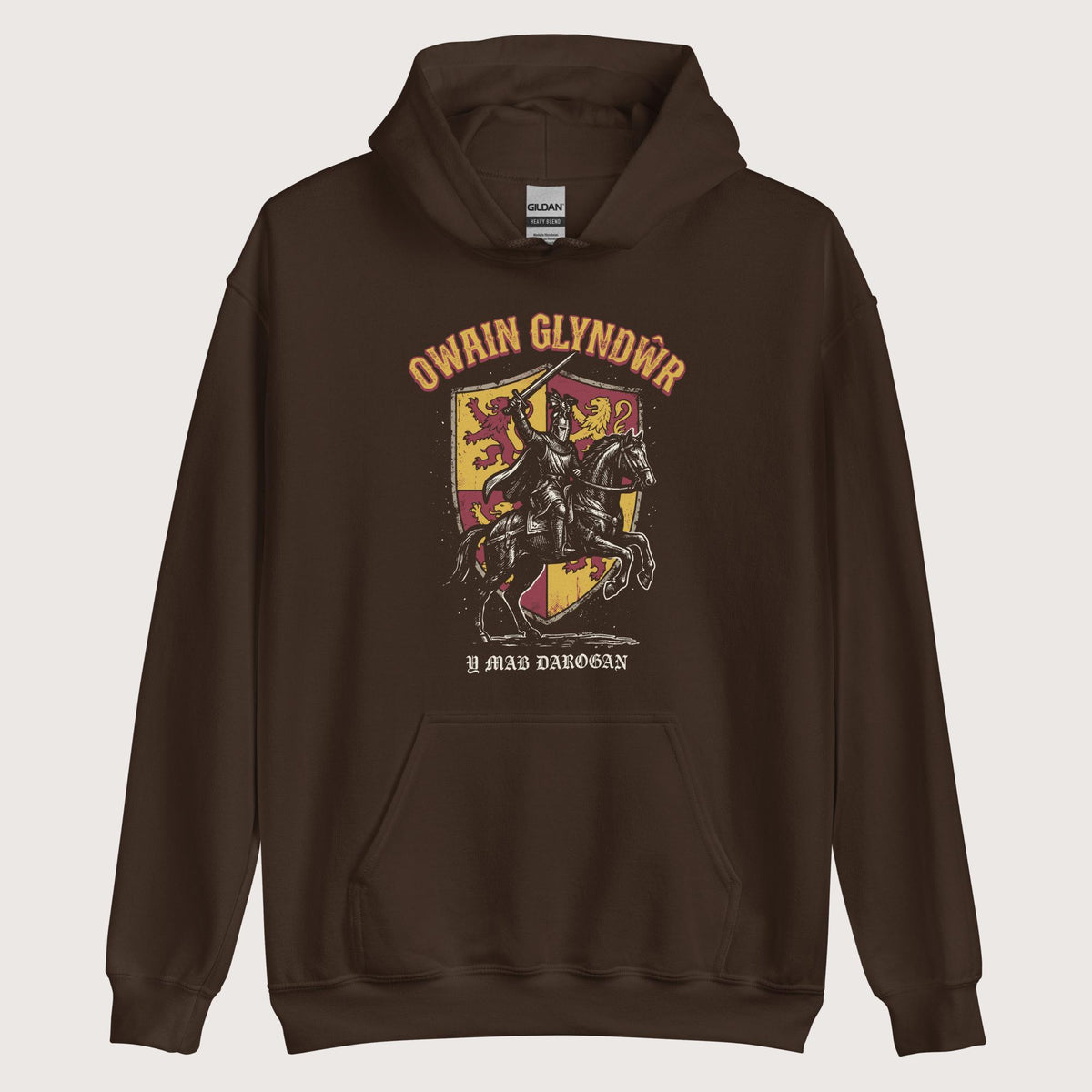 Dark Chocolate Owain Glyndwr Hoodie - history buff gift by HistoHead