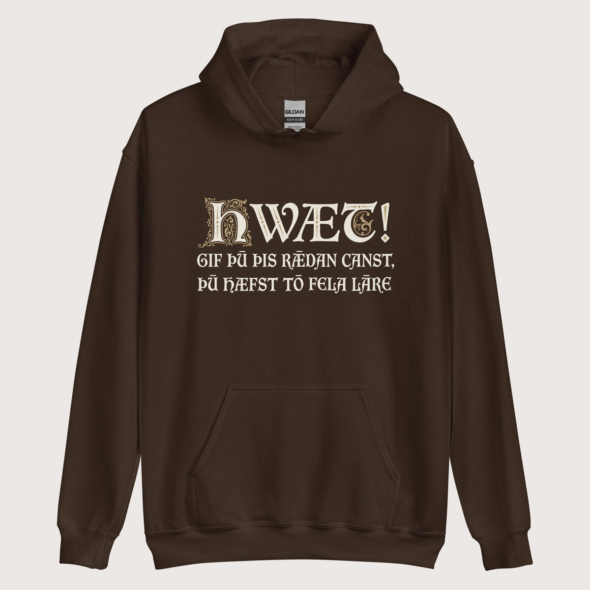 Dark Chocolate If You Can Read This You Have Too Much Education in Old English Hoodie - history buff gift by HistoHead