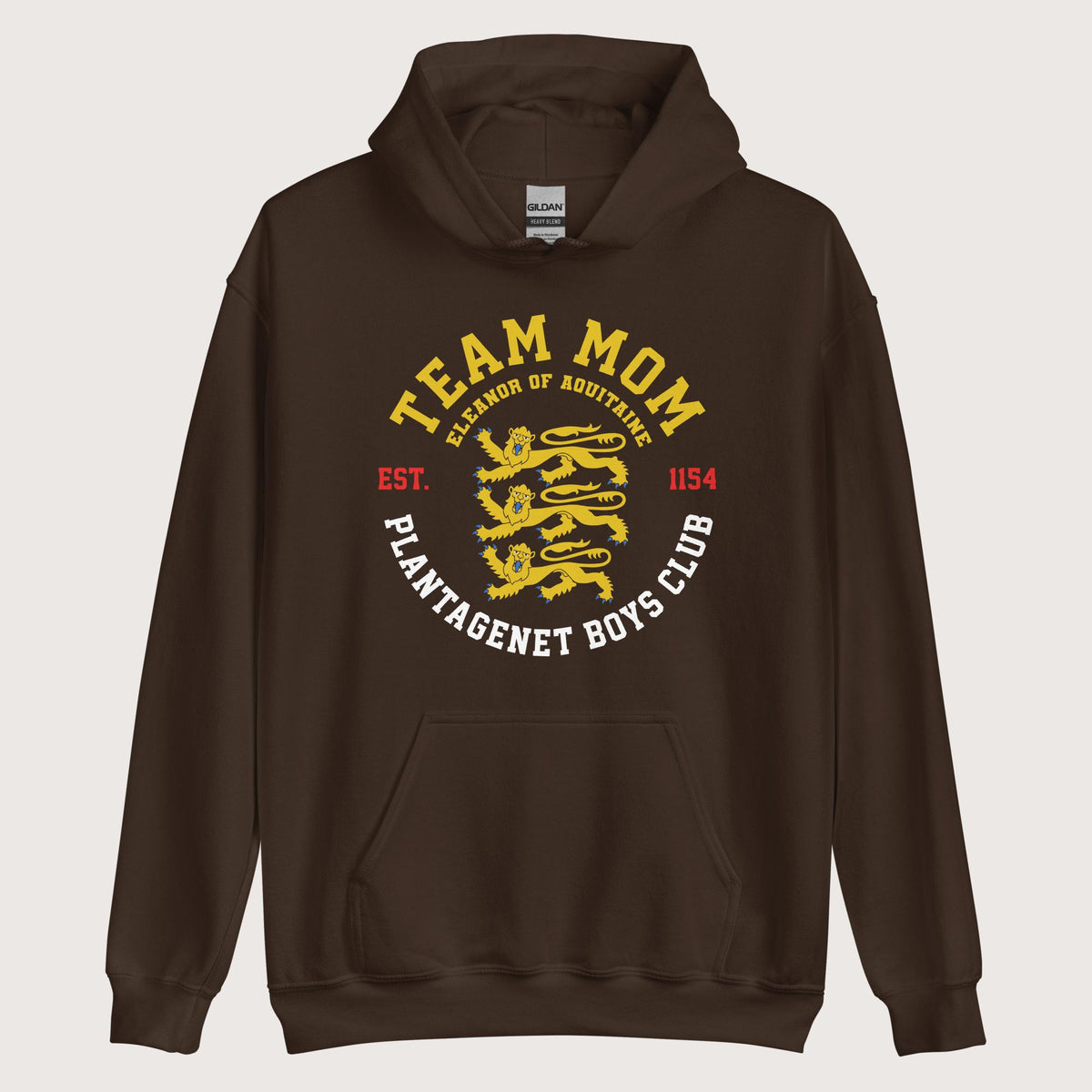 Dark Chocolate Team Mom Eleanor of Aquitaine Hoodie - history buff gift by HistoHead