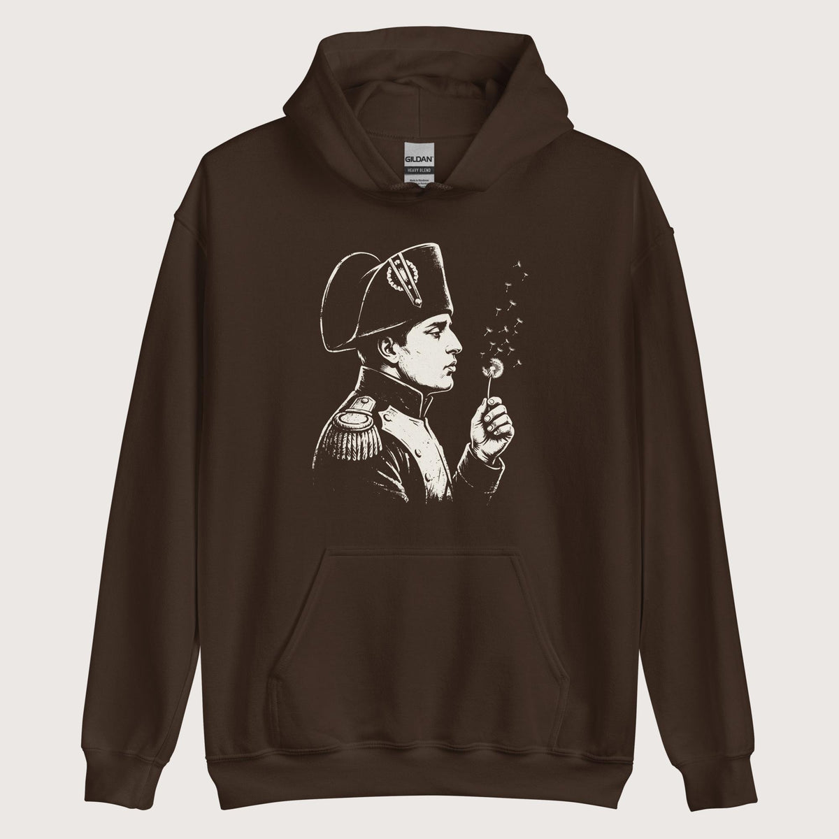 Dark Chocolate Napoleon Bonaparte Blowing Wishes Hoodie - history buff gift by HistoHead