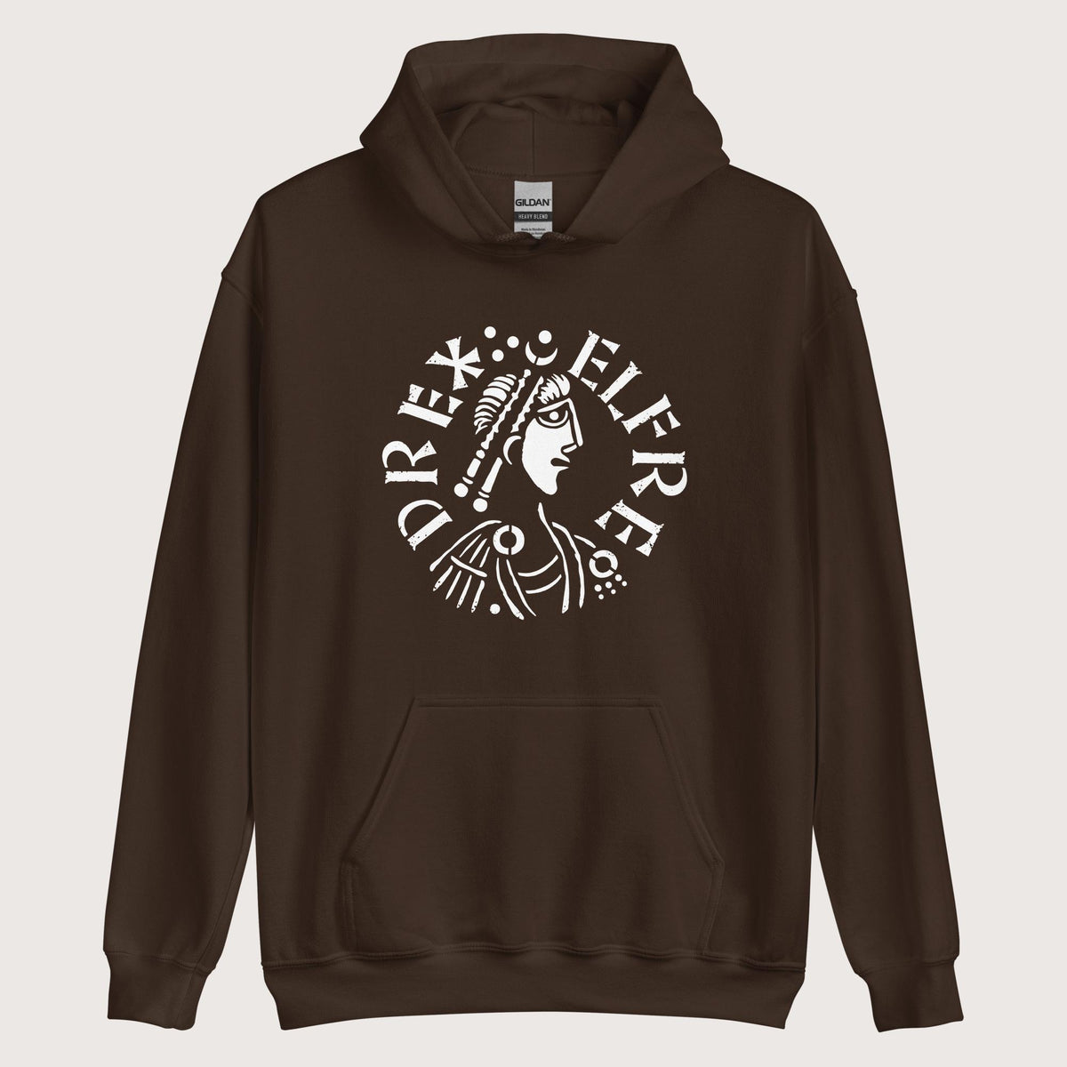 Dark Chocolate Alfred the Great Penny Hoodie - history buff gift by HistoHead