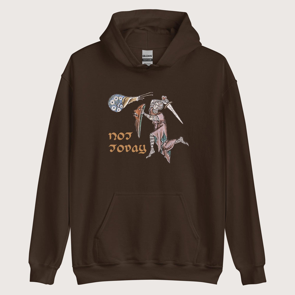 Dark Chocolate Not Today Snail Hoodie - history buff gift by HistoHead