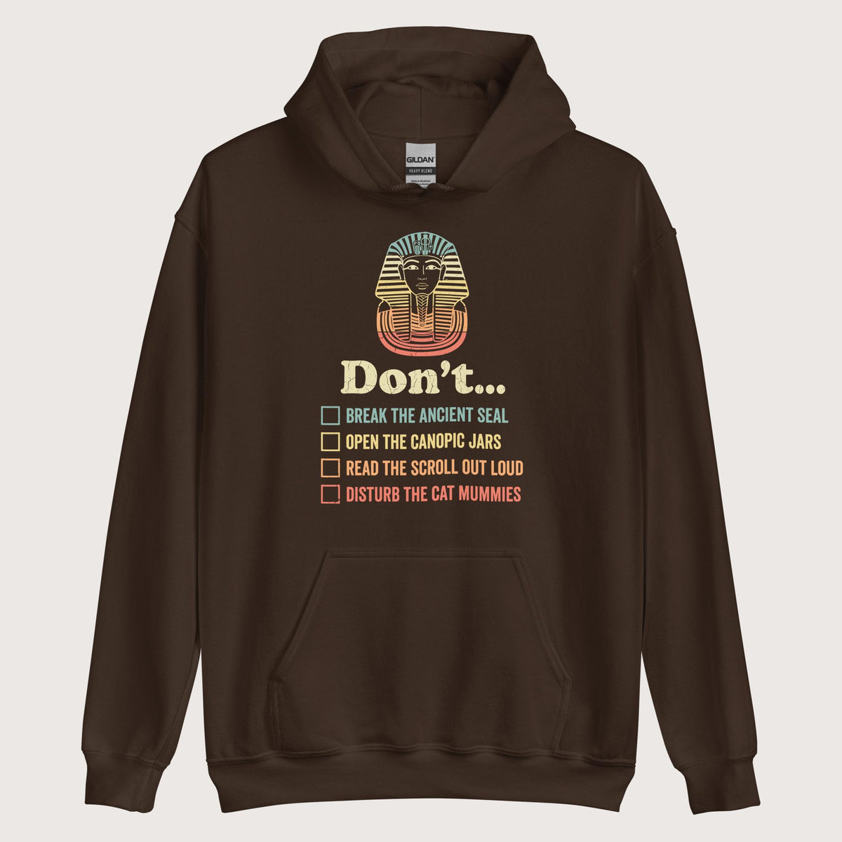 Dark Chocolate King Tutankhamun Advice Hoodie - history buff gift by HistoHead