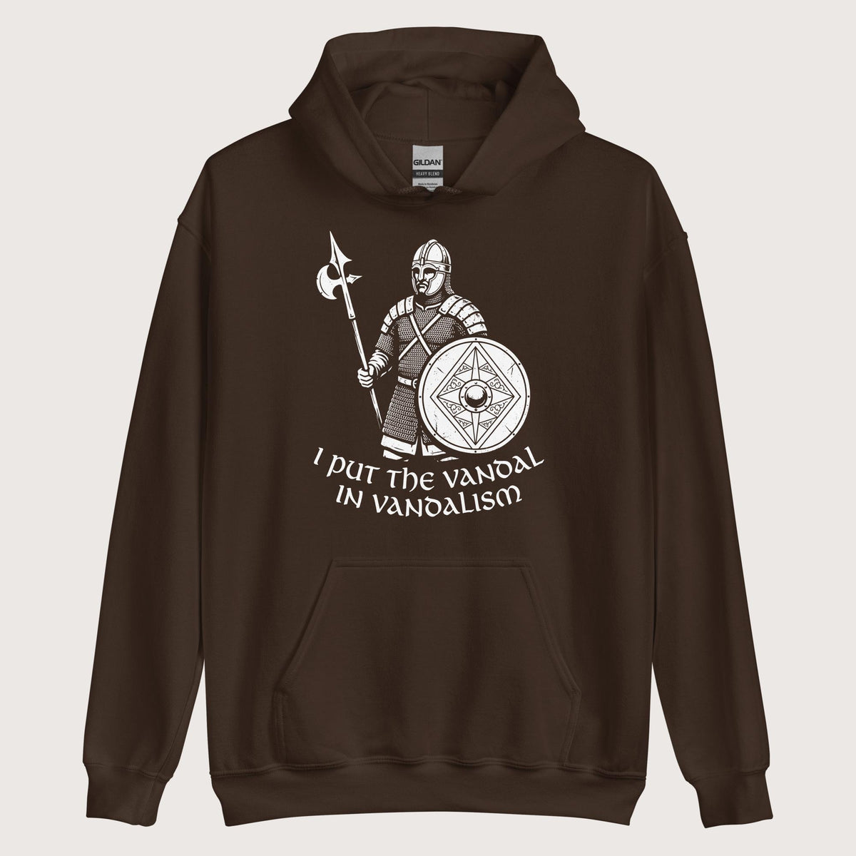 Dark Chocolate Vandal in Vandalism Hoodie - history buff gift by HistoHead