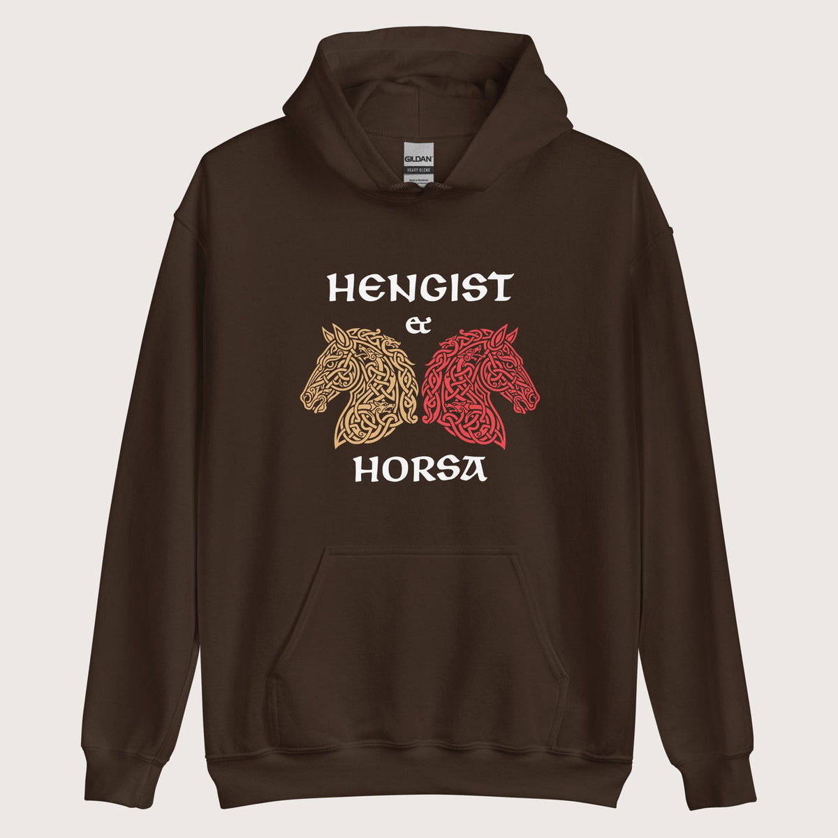 Dark Chocolate Hengist and Horsa Hoodie - history buff gift by HistoHead