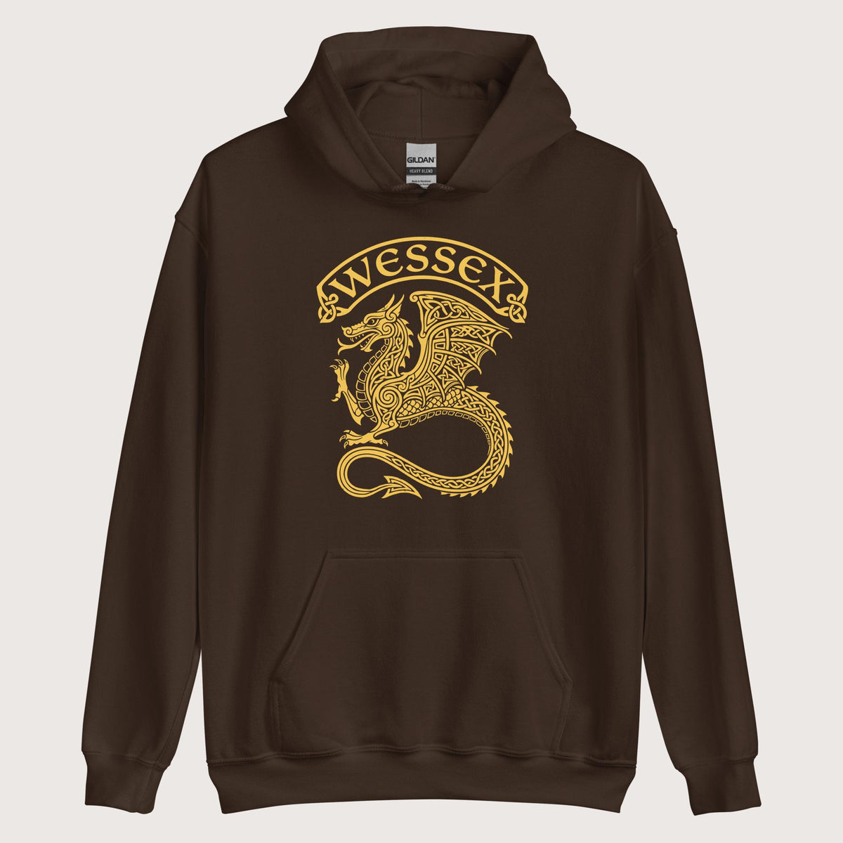 Dark Chocolate Wessex Dragon Hoodie - history buff gift by HistoHead