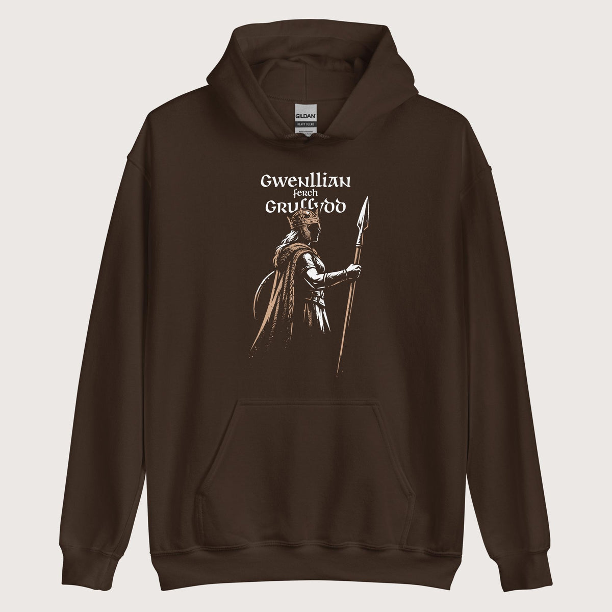 Dark Chocolate Gwenllian ferch Gruffydd Hoodie - history buff gift by HistoHead
