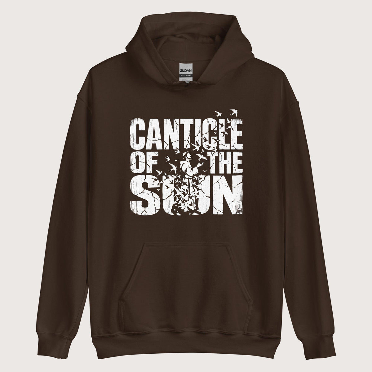 Dark Chocolate Canticle of the Sun Saint Francis of Assisi Birds Hoodie - history buff gift by HistoHead