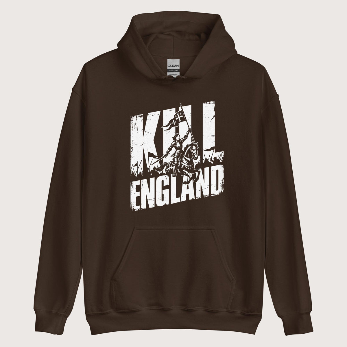 Dark Chocolate Joan of Arc Kill England Hoodie - history buff gift by HistoHead
