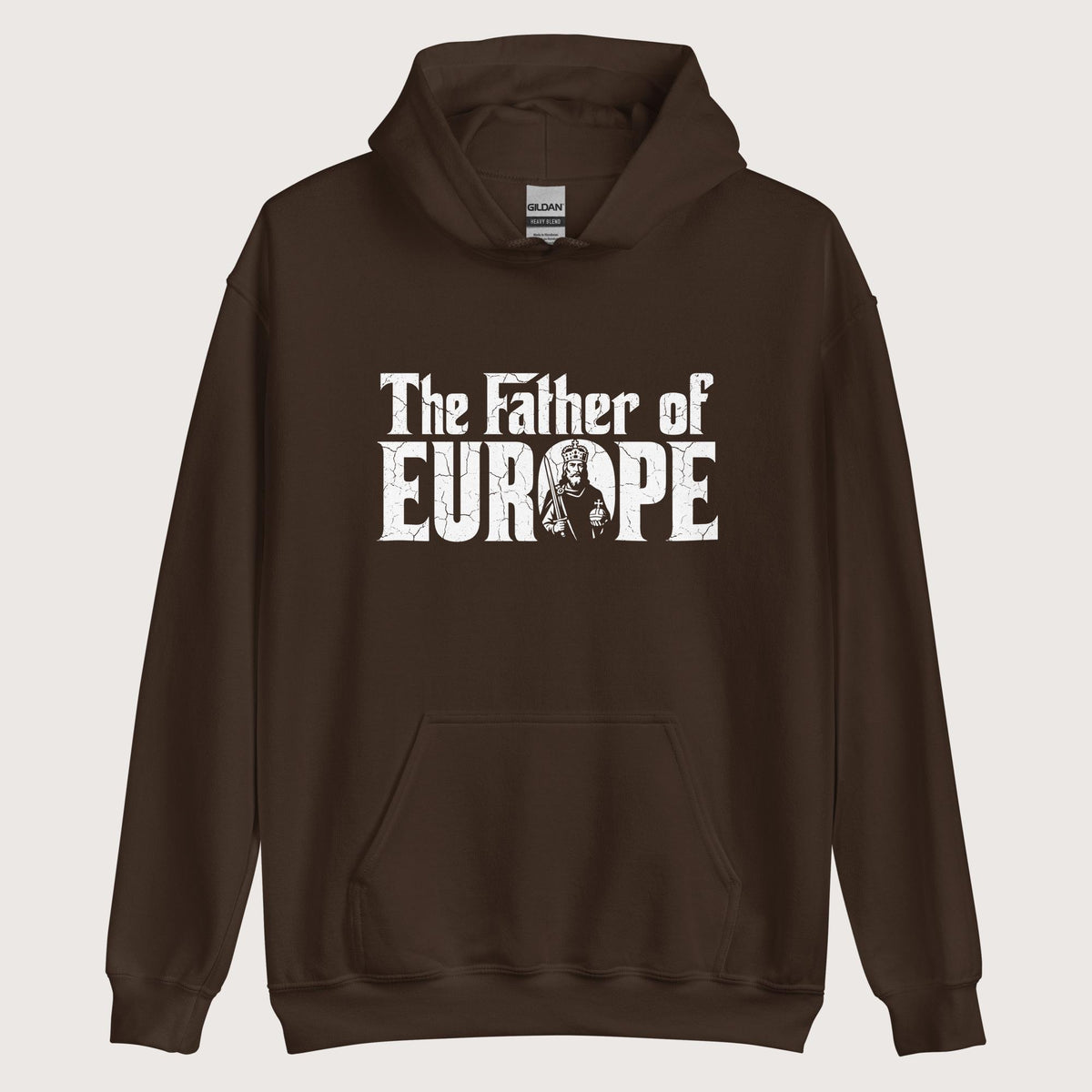 Dark Chocolate Charlemagne The Father of Europe Hoodie - history buff gift by HistoHead