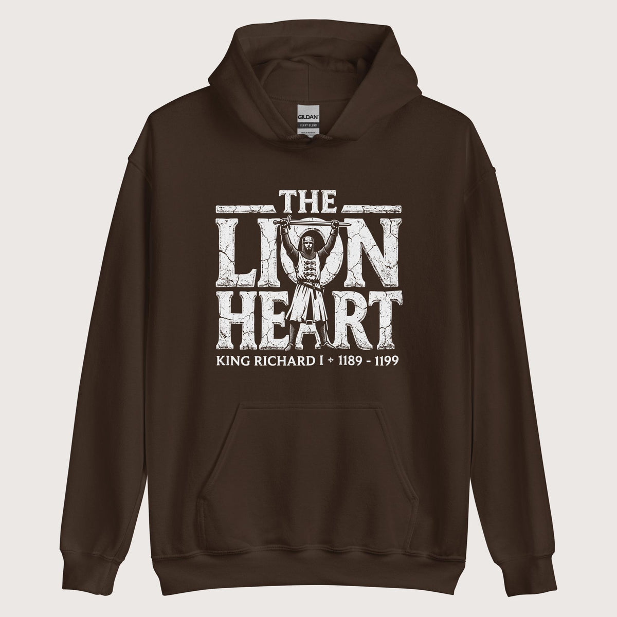 Dark Chocolate Richard the Lionheart Hoodie - history buff gift by HistoHead