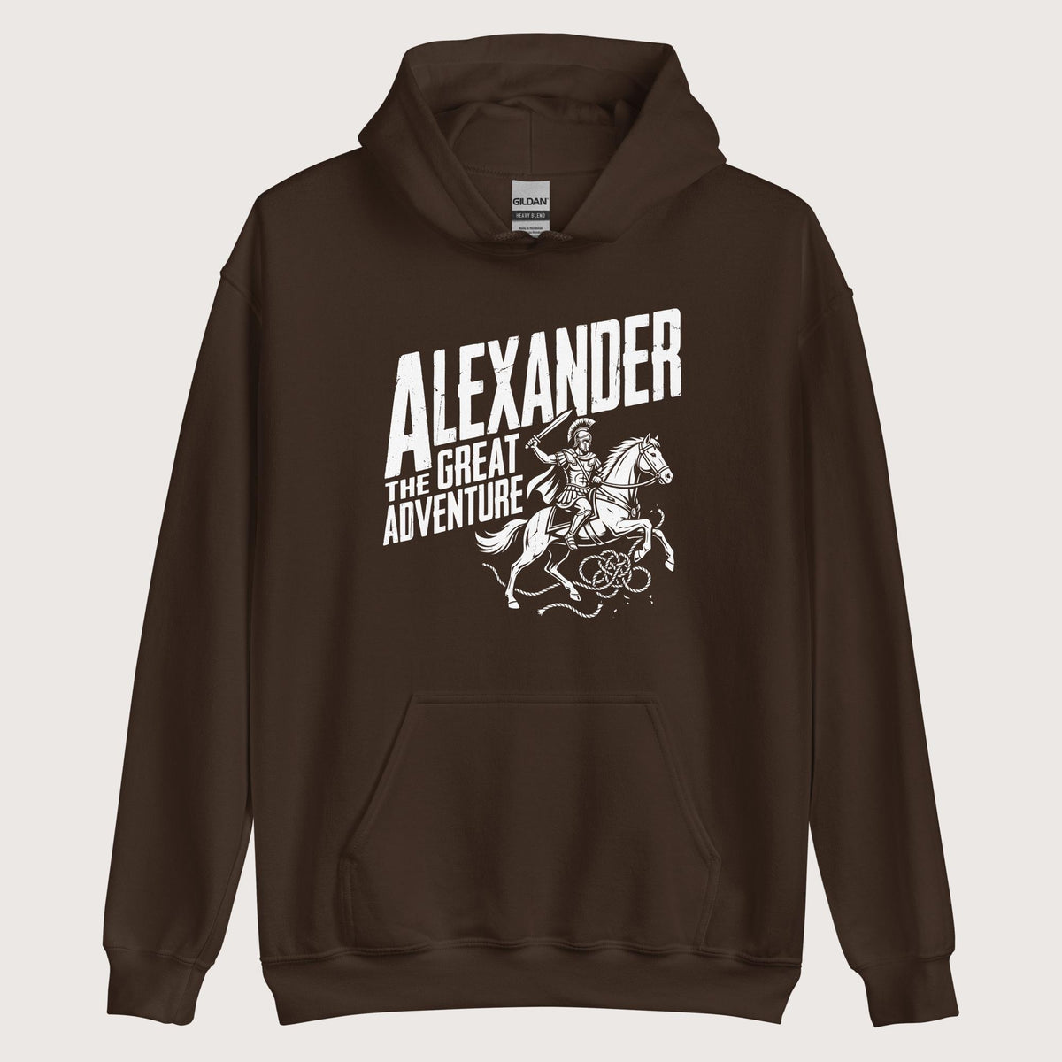 Dark Chocolate Alexander the Great Adventure Hoodie - history buff gift by HistoHead