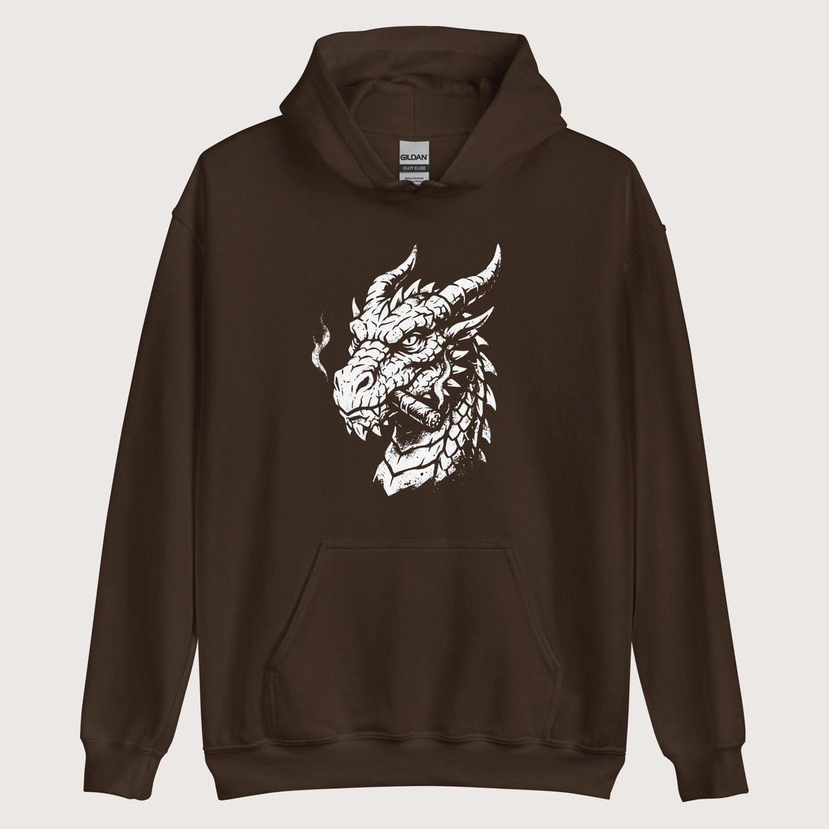 Dark Chocolate Smoking Dragon Hoodie - history buff gift by HistoHead