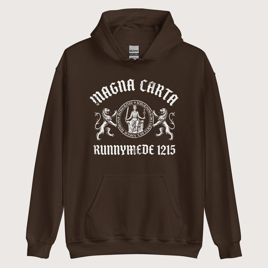 Dark Chocolate Magna Carta King John Seal Hoodie - history buff gift by HistoHead