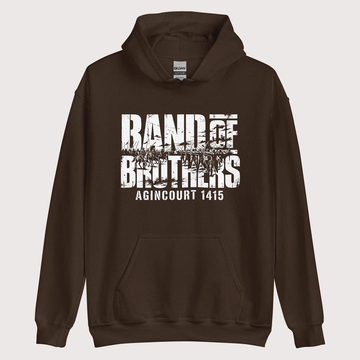 Dark Chocolate Band of Brothers Agincourt 1415 Hoodie - history buff gift by HistoHead