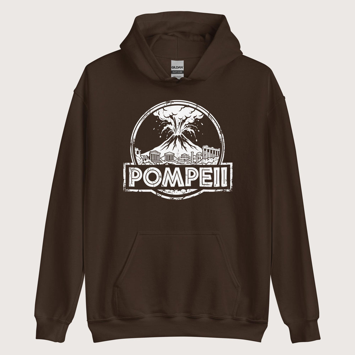 Dark Chocolate Pompeii Hoodie - history buff gift by HistoHead