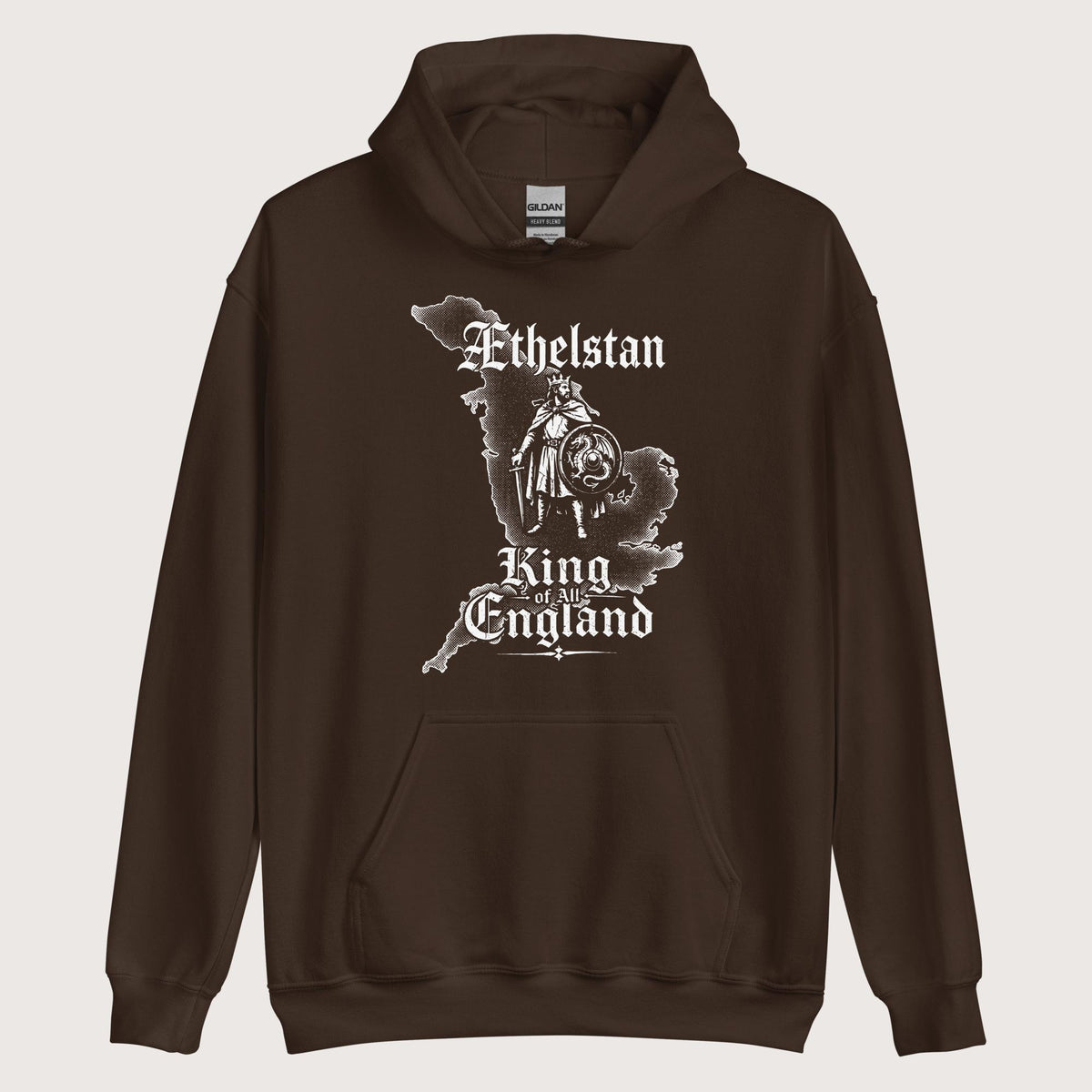 Dark Chocolate Æthelstan Territory Hoodie - history buff gift by HistoHead