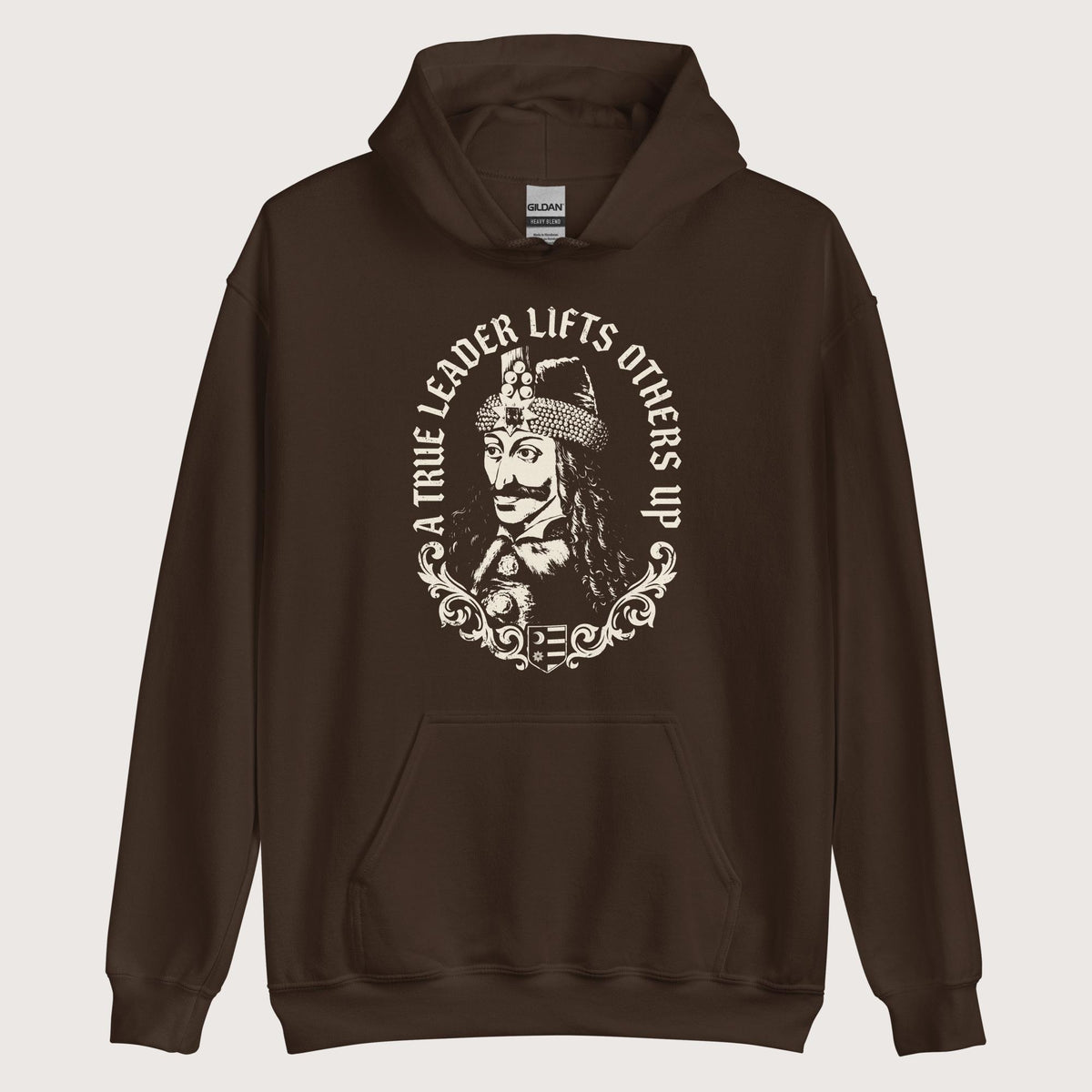 Dark Chocolate Vlad the Impaler True Leader Hoodie - history buff gift by HistoHead