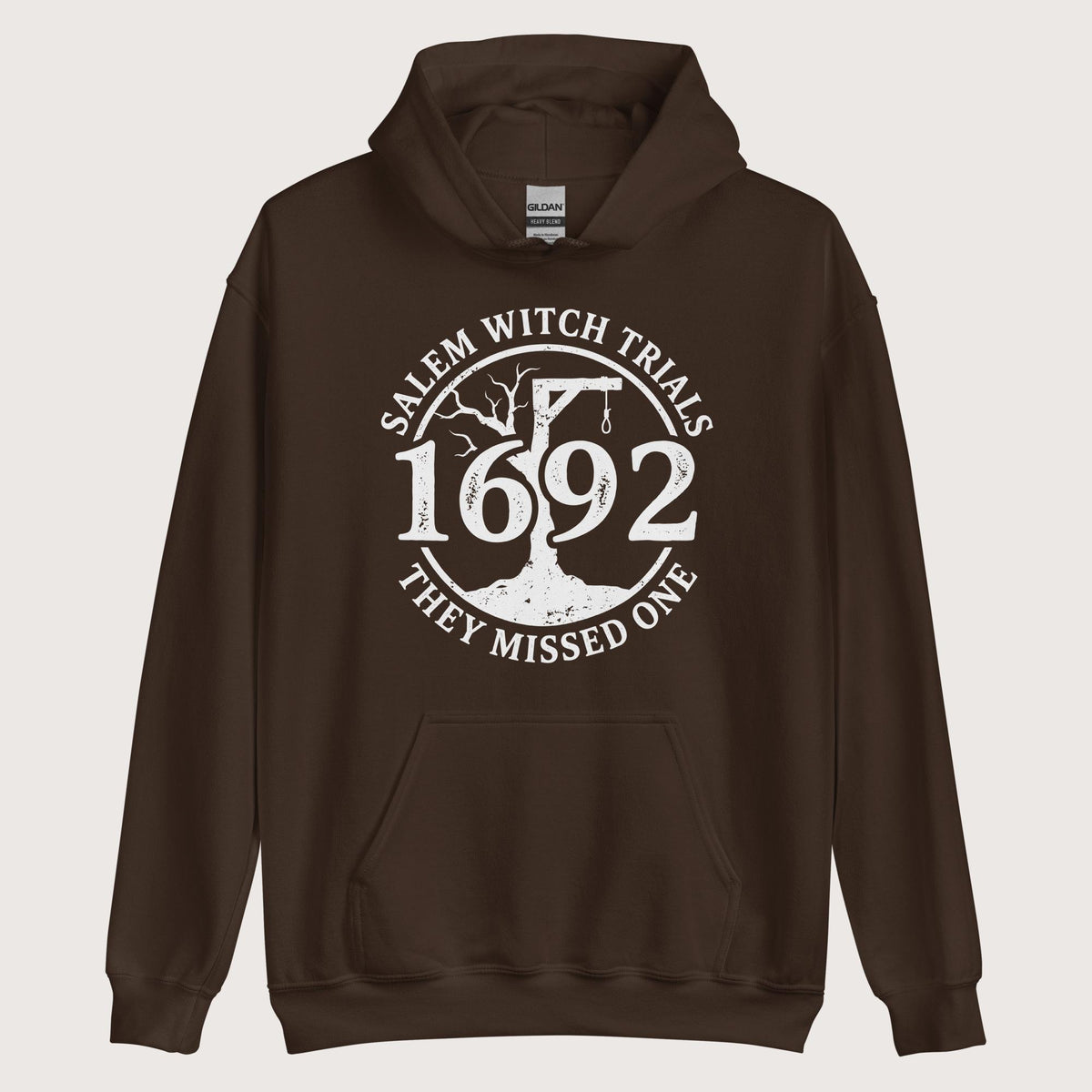 Dark Chocolate Salem Witch Trials They Missed One Hoodie - history buff gift by HistoHead